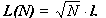 L(N)=sqrt(N)*l